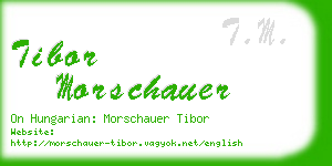 tibor morschauer business card